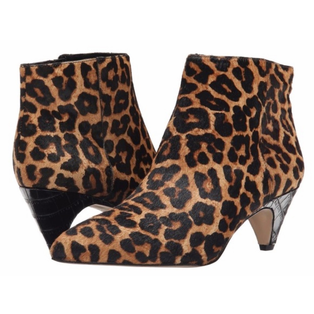 Sam Edelman LUCY Ankle Calf Fur Boot Bootie Brown
Black/Leopard